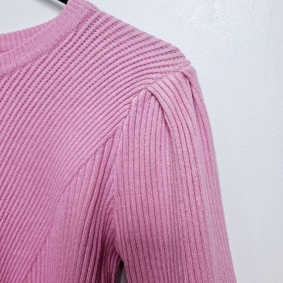 Vici Bubble Over Pink Small Ribbed Bishops Puff Sleeve 100% Algodon Cotton - Picture 6 of 13